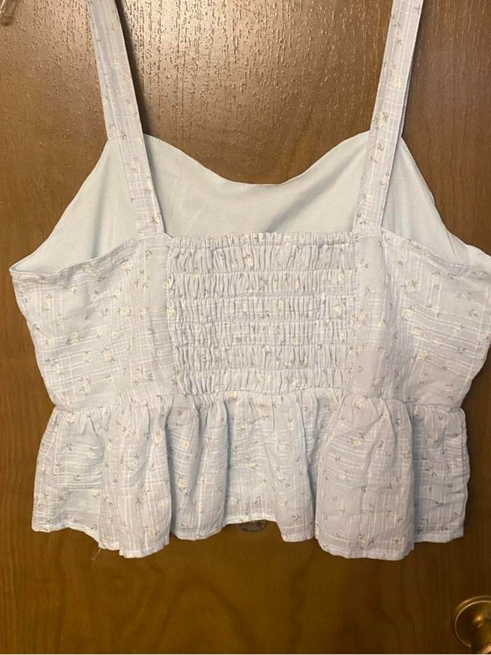 Celebrity Pink Light Blue Floral Ruffled Cami - Picture 6 of 6